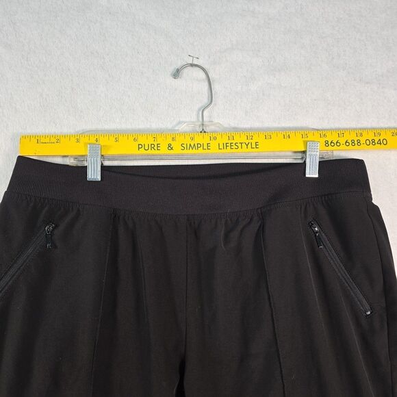 Zenergy by Chico's Cropped Cargo Ankle Pants Women's 2 (US 12) Pull On Black - Picture 7 of 11